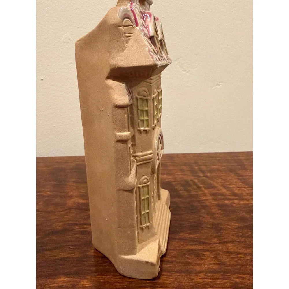 Vintage Stoneware Victorian House Wall Pocket Vase, Creative Decorative Company